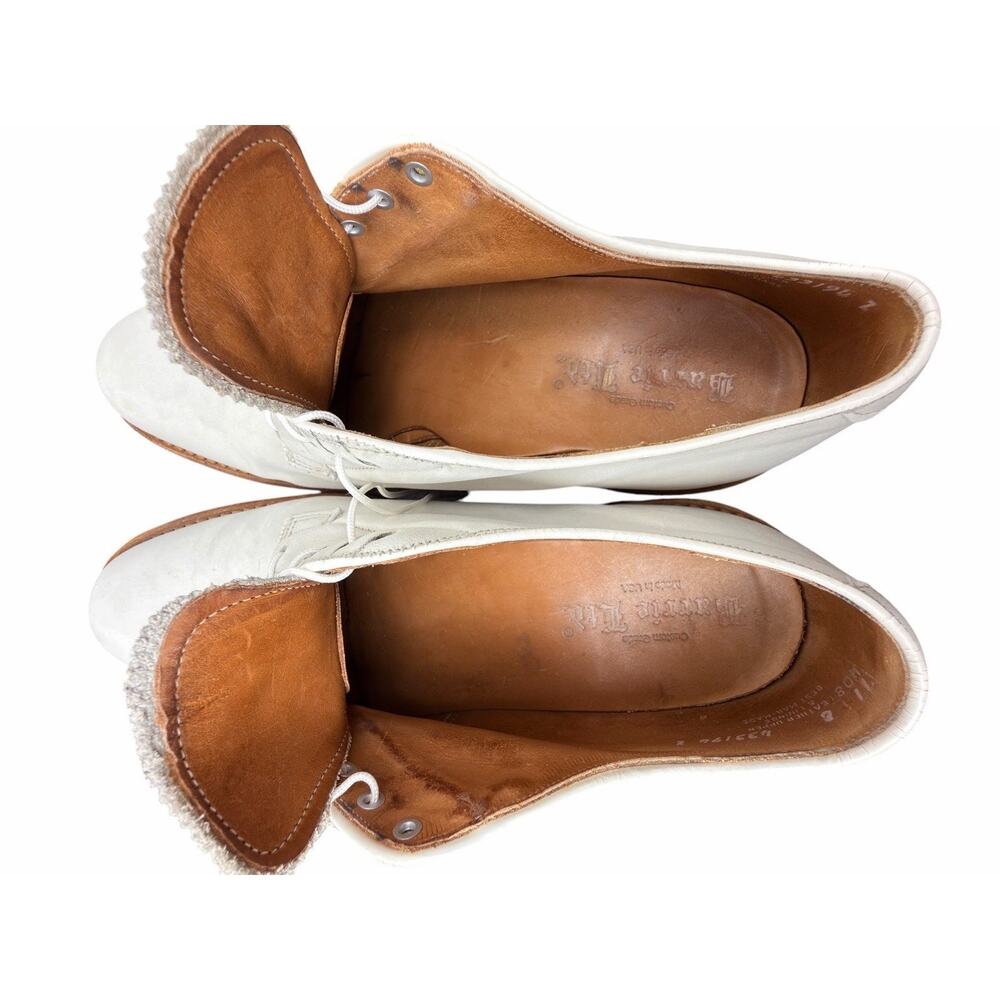 Warrior Ltd White Leather Derby Shoes Vibram USA Made Men’s 11 Custom Grade - Picture 8 of 16